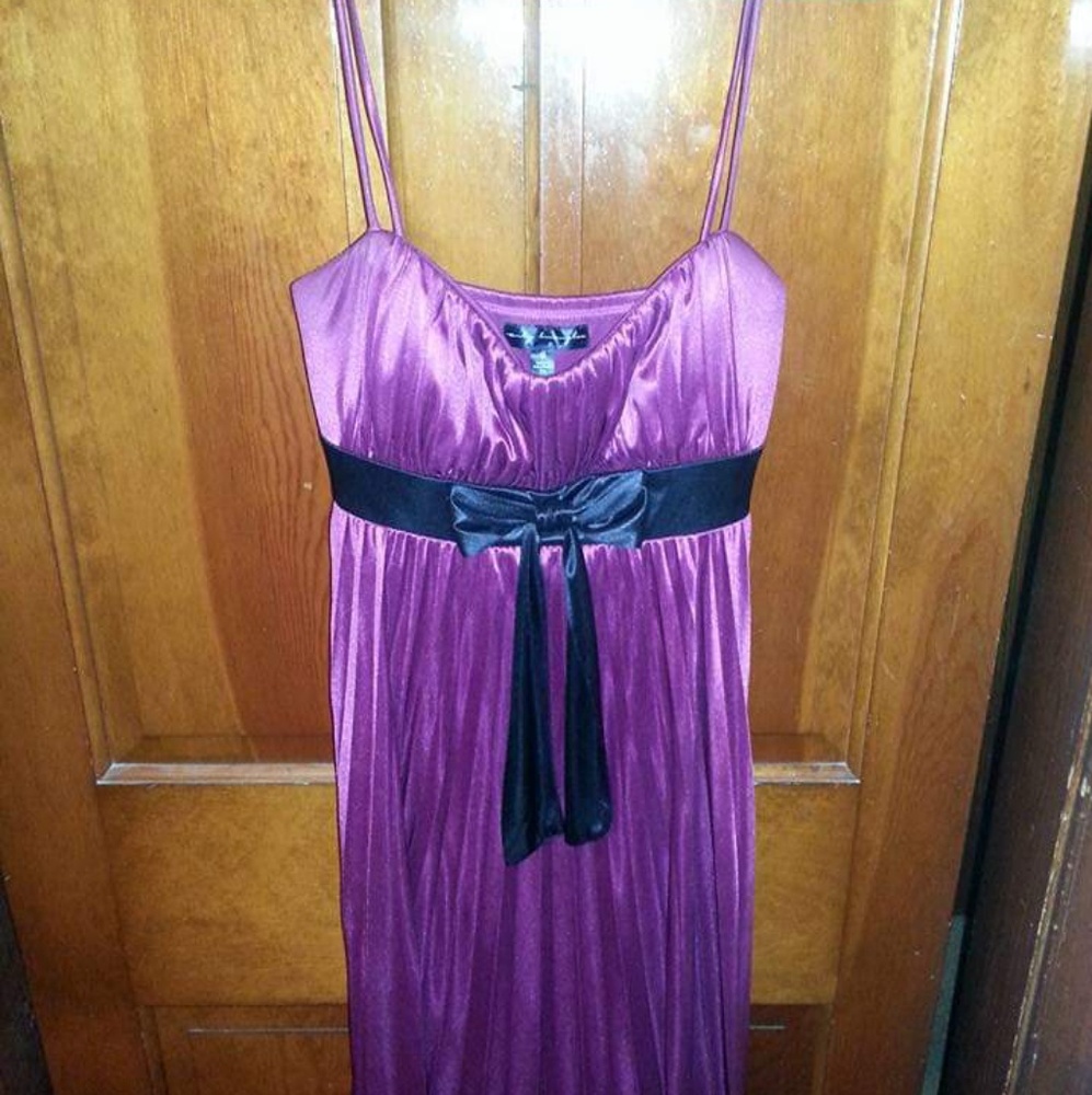 Purple Silk Formal Dress